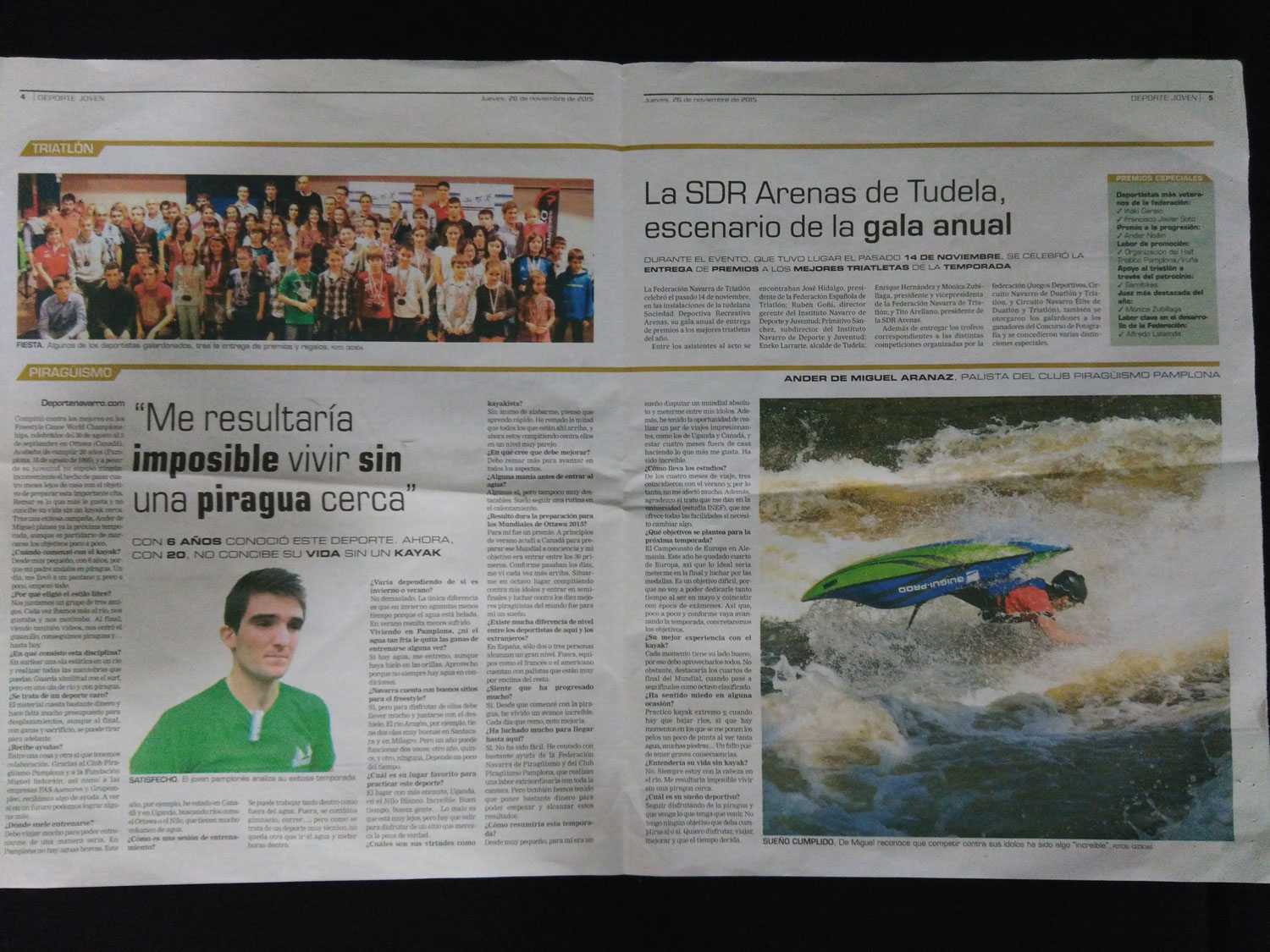 La entrevista de Ander De Miguel, hoy en prensa